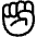 Raised Fist High Contrast Default Emoji from Fluent Emoji High Contrast Set