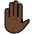 Raised Hand Dark Skin Tone Emoji from OpenMoji Set