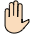 Raised Hand Light Skin Tone Emoji from OpenMoji Set
