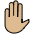 Raised Hand Medium Light Skin Tone Emoji from OpenMoji Set