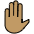 Raised Hand Medium Skin Tone Emoji from OpenMoji Set