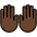 Raising Hands Dark Skin Tone Emoji from OpenMoji Set