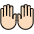 Raising Hands Light Skin Tone Emoji from OpenMoji Set