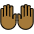 Raising Hands Medium Dark Skin Tone Emoji from OpenMoji Set