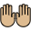 Raising Hands Medium Light Skin Tone Emoji from OpenMoji Set