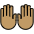 Raising Hands Medium Skin Tone Emoji from OpenMoji Set