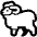 Ram High Contrast Emoji from Fluent Emoji High Contrast Set