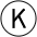 Regional Indicator K Emoji from OpenMoji Set