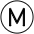 Regional Indicator M Emoji from OpenMoji Set