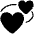 Revolving Hearts High Contrast Emoji from Fluent Emoji High Contrast Set