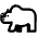 Rhinoceros High Contrast Emoji from Fluent Emoji High Contrast Set