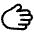 Rightwards Hand High Contrast Default Emoji from Fluent Emoji High Contrast Set