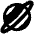 Ringed Planet High Contrast Emoji from Fluent Emoji High Contrast Set