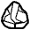 Rock High Contrast Emoji from Fluent Emoji High Contrast Set