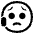 Sad But Relieved Face High Contrast Emoji from Fluent Emoji High Contrast Set