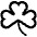 Shamrock High Contrast Emoji from Fluent Emoji High Contrast Set