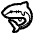 Shark High Contrast Emoji from Fluent Emoji High Contrast Set