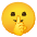 Shushing Face Emoji from Noto Emoji Set