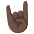 Sign Of The Horns Dark Skin Tone Emoji from Noto Emoji Set