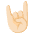 Sign Of The Horns Light Skin Tone Emoji from Noto Emoji Set