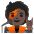 Singer Dark Skin Tone Emoji from Noto Emoji Set