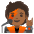 Singer Medium Dark Skin Tone Emoji from Noto Emoji Set