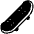Skateboard High Contrast Emoji from Fluent Emoji High Contrast Set