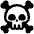 Skull And Crossbones High Contrast Emoji from Fluent Emoji High Contrast Set
