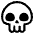 Skull High Contrast Emoji from Fluent Emoji High Contrast Set