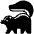 Skunk High Contrast Emoji from Fluent Emoji High Contrast Set