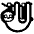 Sloth High Contrast Emoji from Fluent Emoji High Contrast Set