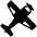 Small Airplane High Contrast Emoji from Fluent Emoji High Contrast Set