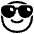 Smiling Face With Sunglasses High Contrast Emoji from Fluent Emoji High Contrast Set