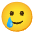 Smiling Face With Tear Emoji from Noto Emoji Set