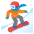 Snowboarder Dark Skin Tone Emoji from Noto Emoji Set