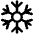 Snowflake High Contrast Emoji from Fluent Emoji High Contrast Set