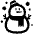 Snowman High Contrast Emoji from Fluent Emoji High Contrast Set