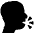 Speaking Head High Contrast Emoji from Fluent Emoji High Contrast Set