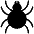 Spider High Contrast Emoji from Fluent Emoji High Contrast Set