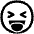 Squinting Face With Tongue High Contrast Emoji from Fluent Emoji High Contrast Set