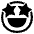 Star Struck High Contrast Emoji from Fluent Emoji High Contrast Set