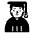 Student High Contrast Default Emoji from Fluent Emoji High Contrast Set
