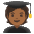 Student Medium Dark Skin Tone Emoji from Noto Emoji Set