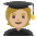 Student Medium Light Skin Tone Emoji from Noto Emoji Set