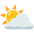 Sun Behind Cloud Emoji from Noto Emoji Set