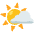 Sun Behind Small Cloud Emoji from Noto Emoji Set