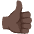 Thumbs Up Dark Skin Tone Emoji from Noto Emoji Set