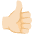 Thumbs Up Light Skin Tone Emoji from Noto Emoji Set