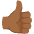 Thumbs Up Medium Dark Skin Tone Emoji from Noto Emoji Set