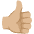 Thumbs Up Medium Light Skin Tone Emoji from Noto Emoji Set